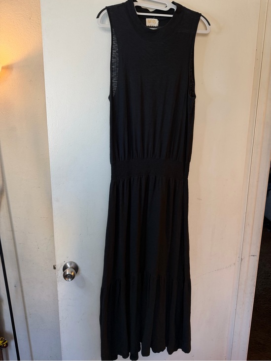 Nation LTD Dresses & Skirts - NATION LTD Black Pima Cotton Sleeveless Midi Dress
